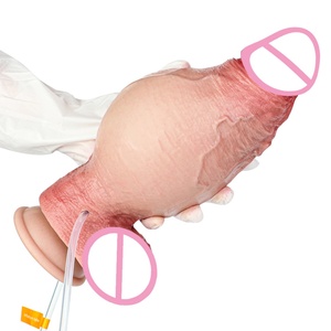 FAAK Large Girth Ejaculation Realistic <b>Dildo</b> With Sucker Silicone Inflatable Squirting Cock Vagina Anal Dilator Sex Toys - Product Image 3