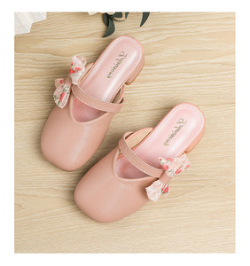 Sandalias de Plataforma Impermeables con Lazo para Niñas, Modelo Princesa, Cómodas y a la Moda, con Tacón Grueso, Novedad 2026, Estilo Sencillo para Verano - Product Image 1