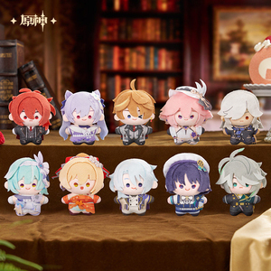 Auténtico Genshin Impact Glittering Banquet Series Q-version Plush Pendant Blind Box 10Pcs/Set Anime Bag Charm Collectible Gift - Product Image 1