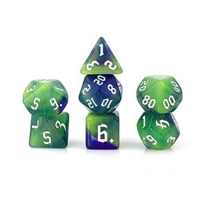 Nouvel ensemble de dés polyédriques RPG DND en acrylique, quatre couleurs mélangées, en vrac - Product Image 2