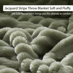 Hot Bán Chất Lượng Dải Lông Cừu Đồng Bằng Màu Dày Flannel Ném Giường Chăn - Product Image 3