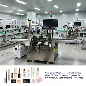 Máquina de Grabado Láser de Códigos QR Permanentes con Doble Pantalla y Control PLC BMG, para Micro Códigos QR, Anti-Falsificación de Cosméticos - Product Image 3