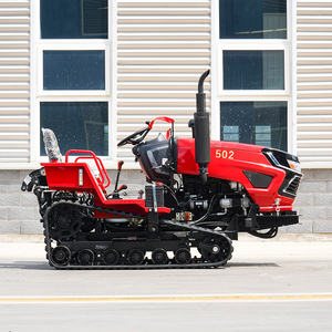 Mini tracteur agricole à chenilles double usage pour labourer et fertiliser les terres, creuser des fossés, et cultiver avec un rotoculteur - Product Image 4
