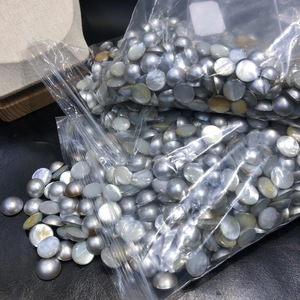 Perlas Mabe Gris Plateado de Mabei World, 12-22mm, Forma Redonda de Moneda, Cultivadas, Grado A, para Fabricación de Joyería, Suministro al por Mayor - Product Image 3