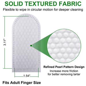 Salviette per le dita per la cura dei denti con etichetta privata per cani e gatti rimuove le macchie dei denti salviette per animali domestici usa e getta per la pulizia delicata e la cura delle gengive - Product Image 4