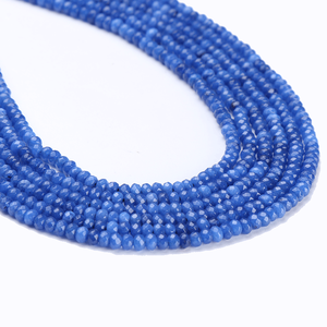 Perles de pierre de lune arc-en-ciel naturelle WENCHI Modèle 2582 Pierres précieuses rondes polies 8 mm Hauteur 3 mm Agate minérale bleu clair Optique - Product Image 5