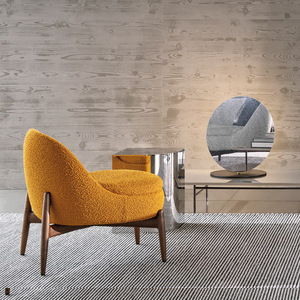 Hengjiu İtalyan Modern keten döşemeli modüler boş koltuk Metal bacaklar ve oturma odası için devirme - Product Image 1