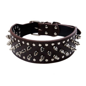 Collier pour <span class=keywords><strong>chien</strong></span> punk, grand collier pour <span class=keywords><strong>chien</strong></span> résistant aux morsures, collier pour <span class=keywords><strong>chien</strong></span> en cuir, vente en gros - Product Image 3