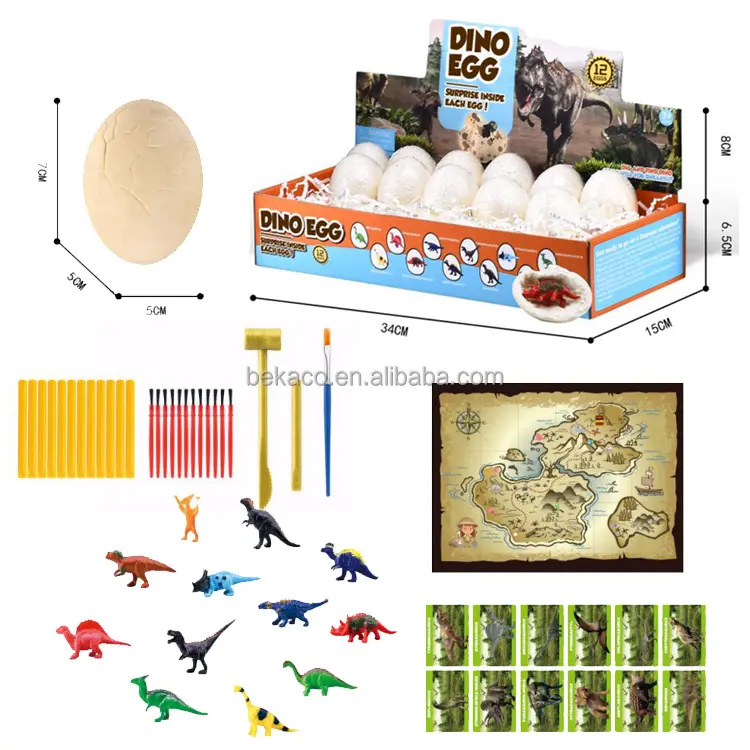 Ausheben ein Dutzend Dino-Eier Ausheben-Set Dinosaurier-Ei Ausgrabungsset Entdecken-Spielzeug pädagogisches Spielzeug