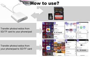 Câble lecteur de carte USB C+iOS 2-en-1, lecteur de carte mémoire portable pour téléphone portable, lecteur de carte SD TF pour iPhone, iPad, Android - Product Image 4