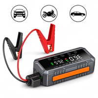 Démarreur de voiture à double cylindre de 25 mm avec compresseur d'air 150 PSI, 1000 A de crête, gonfleur de pneus portable, batterie externe d'urgence