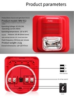 Sirine Kebakaran Portabel 12V/24V, Klakson Strobo, Alarm Darurat, Speaker Keamanan, Suara Elektronik, Grosir Pabrik, Sistem Alarm Kebakaran
