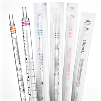Pipette sérologique jetable stérile en plastique PS graduée de 1 à 100 ml pour le transfert de liquides en laboratoire