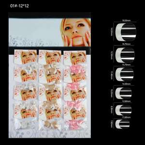 Nouvelles Faux Ongles Autocollants <span class=keywords><strong>de</strong></span> Salon <span class=keywords><strong>de</strong></span> Beauté, Couleur Unie, Style Fini, Emballage Carton (24 Pièces) - Product Image 6