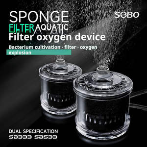 อุปกรณ์กรองตู้ปลาพลาสติกแบบประหยัดพลังงานรูปทรงสี่เหลี่ยมผืนผ้า พร้อมฟองน้ำกรองอากาศและไบโอบอลสำหรับตู้ปลา - Product Image 4