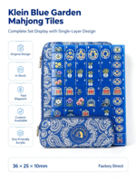 Jeu de Mahjong Américain de Luxe Bleu Klein, en Acrylique Nacré Personnalisable, Résistant à l'Usure, Surface Lisse, Cadeau Idéal pour Femme