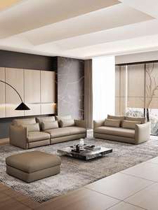 Ensemble de canapés compressés modulaires en forme de L en cuir de luxe de haute qualité pour la maison et l'hôtel canapés rembourrés pour meubles de salon - Product Image 5