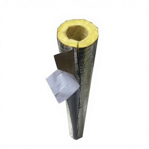 Tube en laine de roche ignifuge pour <span class=keywords><strong>isolation</strong></span> <span class=keywords><strong>thermique</strong></span> de bâtiments, avec revêtement en feuille d'aluminium - Product Image 2