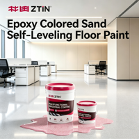 Peinture de sol autolissante à l'effet marbré en résine époxy colorée, haute épaisseur, résistante à la pression et à l'usure, paquet de 6 kg
