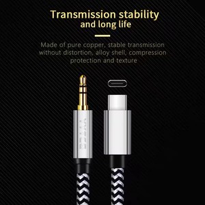 <span class=keywords><strong>USB</strong></span> C <span class=keywords><strong>a</strong></span> 3,5mm AUX Cable auriculares tipo C 3,5 Jack <span class=keywords><strong>adaptador</strong></span> para altavoz <span class=keywords><strong>de</strong></span> coche auriculares tipo C <span class=keywords><strong>adaptador</strong></span> <span class=keywords><strong>auxiliar</strong></span> 0,6 M 1,2 M 1,8 M - Product Image 5