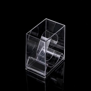 Children's <b>Square</b> Transparent <b>Plastic</b> Watch Box with Breathable Design Crystal Packaging Jewelry <b>Container</b> - Product Image 1