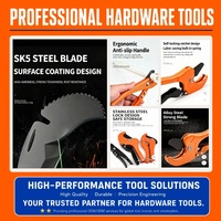 Coupe-tuyau industriel rapide en PVC, lames en acier SK5 en alliage d'aluminium, coupe-conduits à pince pour flexibles