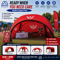 Tente de soutien médical gonflable personnalisée en Oxford 420D, certifiée CE, abri étanche à l'air pour station de premiers secours de course en extérieur