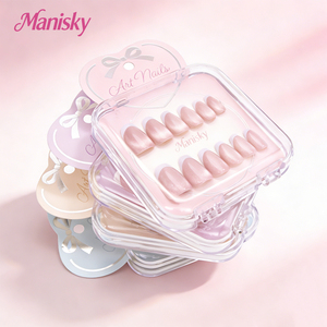 <span class=keywords><strong>Uñas</strong></span> Postizas Manisky al por Mayor, Estilo Francés, Cuadradas, ABS, Cobertura Total, Pre-Diseñadas con Brillantina, 12 Piezas, para Uso Diario y Fiestas - Product Image 2