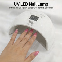 Lampu Kuku LED UV Profesional 48W dengan Layar LCD, Sensor Otomatis, 3 Timer & Pengeringan Cepat 120 detik, 100-240V, untuk Salon & Rumah