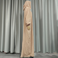 Modèle Tendance Robe de Prière en Coton pour le Ramadan, Abaya Musulmane Modeste, Djellaba de Dubaï Turquie, Vêtement Islamique d'Afrique, Robe Kaftan pour Femme Musulmane