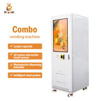 Distributeurs automatiques de snacks et de boissons réfrigérées, distributeur automatique combiné avec système d'ascenseur