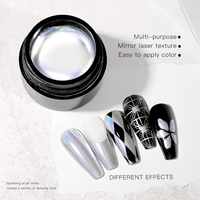 Vernis Gel UV/LED Effet Miroir Argenté Marque Privée Sans HEMA Gels Métalliques pour Ongles Logo Personnalisé 15ml