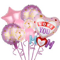 Ensemble de ballons de fête fête des mères maman je t'aime ballon de décoration sur le thème de l'anniversaire