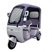 Tricycle électrique à double rangée pour loisirs, usage double passagers et marchandises, véhicule à batterie pour le transport scolaire des enfants