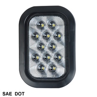 Feu arrière LED rectangulaire 5,3'' x 3,4'' 12V/24V pour camion et remorque (stop/clignotant/feu arrière), homologué SAE/DOT/FMVSS108