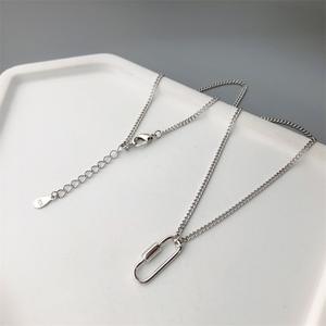 Colliers en argent S925 en gros, chaînes invisibles, pendentifs, colliers ras du cou en strass, ligne de pêche transparente, <span class=keywords><strong>collier</strong></span> femme - Product Image 5