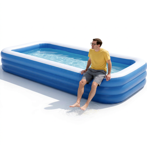 Piscine gonflable rectangulaire en PVC pour enfants, emballage en boîte colorée - Product Image 4