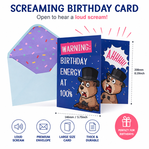 Carte de vœux sonore personnalisée avec design de dessin animé amusant en 3D, son haute fidélité avec enveloppe pour un cadeau d'anniversaire - Product Image 4