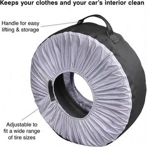 Muestra gratuita de fábrica: Fundas universales para neumáticos, protector de ruedas de vinilo resistente para camiones, SUV, remolques, caravanas, cubiertas para ruedas de RV - Product Image 3