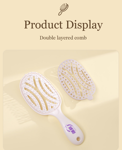 Nuova Spazzola per Capelli Compatta e Impermeabile, Design Oblungo, per Rimozione dei Peli Ricci e Massaggio, Personalizzabile - Product Image 4