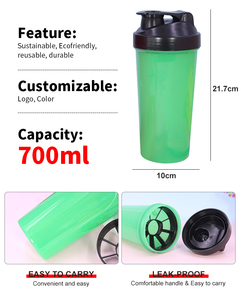 Garrafa de Bebê de 700ml com Tampa Rosqueada à Prova de Vazamentos, Livre de BPA, Material Seguro para Beber Direto, Lavável na Máquina, Copo Esportivo para Shake de Proteína, Ecológico - Product Image 6