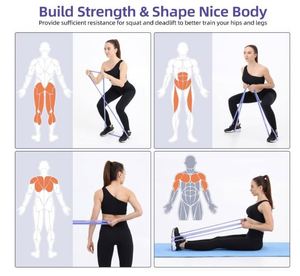 Ceinture de Yoga Élastique en Latex pour Entraînement des Hanches, Bande de Résistance pour Fitness et Squats, Vente Directe Usine - Product Image 5