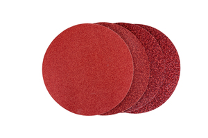 8 furos vermelho gancho e laço lixar polidor discos 1mm óxido de alumínio dureza média customizável OEM suporte - Product Image 4