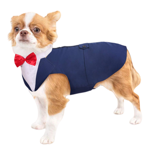 Conjunto <span class=keywords><strong>de</strong></span> Traje y Pañuelo para Perro HLC, Camisa Formal, Esmoquin para Mascotas, Disfraz para Perros, para Bodas, Festivales, Halloween, Navidad, Cumpleaños - Product Image 1