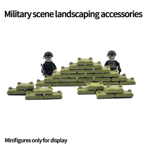 Mini accessoires de la Seconde Guerre mondiale, soldats, scène de rue militaire, terrain d'entraînement, sac de sable, forteresse, armes, ensembles de blocs de construction, jouets, cadeaux - Product Image 2