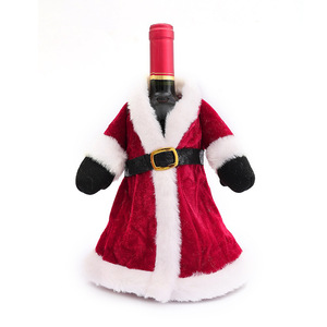 Set di bottiglie di vino rosso creativo di nuova versione transfrontaliera decorazioni natalizie in stile gonna per decorazioni per la tavola di casa - Product Image 4
