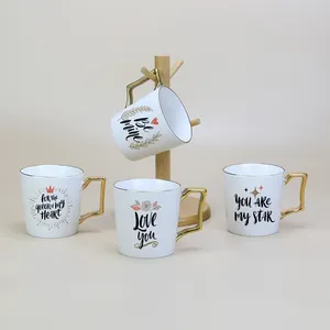 Tazza da viaggio in porcellana a doppia parete in ceramica a sublimazione personalizzata porta via tazze da caffè con coperchio in silicone
