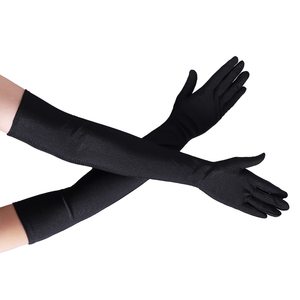 Gants longs en satin vert de haute qualité de la marque TG pour Halloween, costumes de soirée, longueur coude 22 pouces, pour robe de mariée - Product Image 4