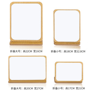 Wooden Desktop Makeup <b>Mirror</b> Large Foldable For Beauty Grooming Dormitory Use Portable Female Students - Product Image 3