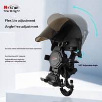 Support de téléphone pour moto avec pare-soleil pour casque - Installation simple, étanche, chargeur inclus, matériau nylon PC PVC